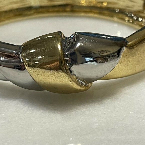 banana republic silver gold tone knot bracelet - Picture 2 of 8